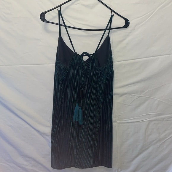 Fanco | Mini Green Velvet Dress | Size Small - Picture 2 of 3
